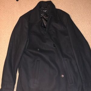 Black Rivet Peacoat